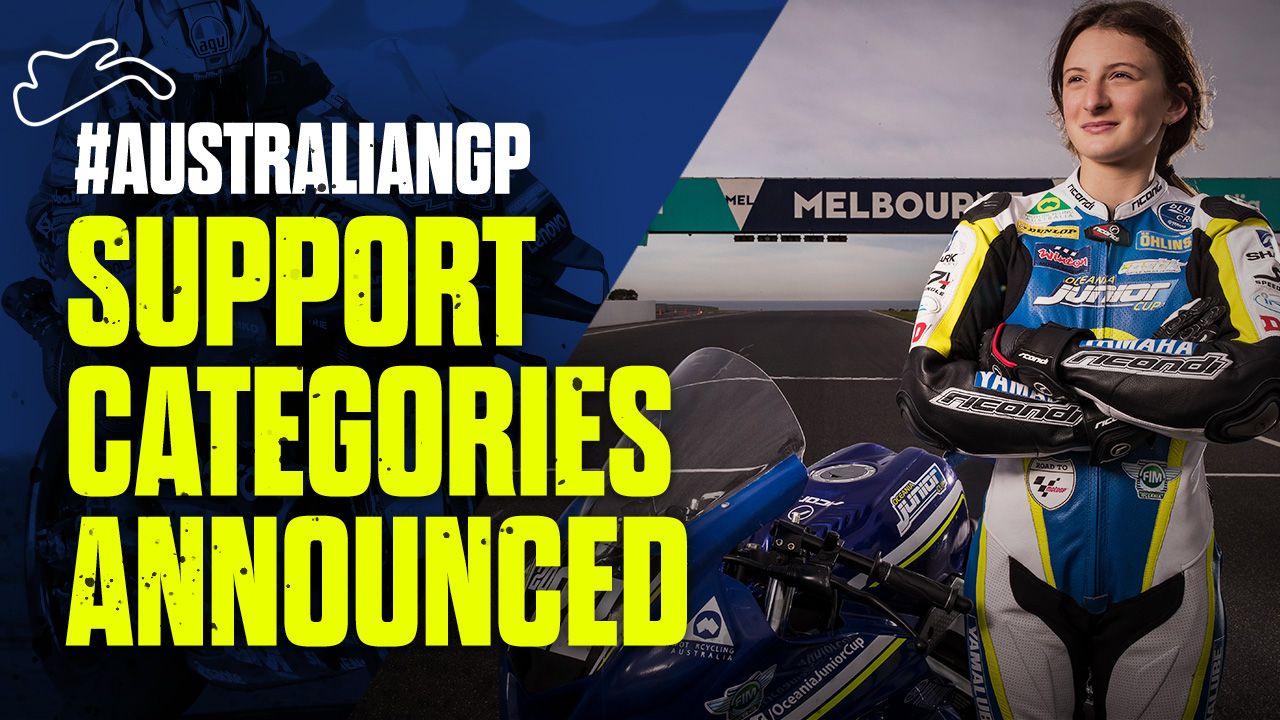 FOR MB22 YOUTUBE Support Categories Announced for the Animoca Brands Australian Motorcycle Grand Prix 2022