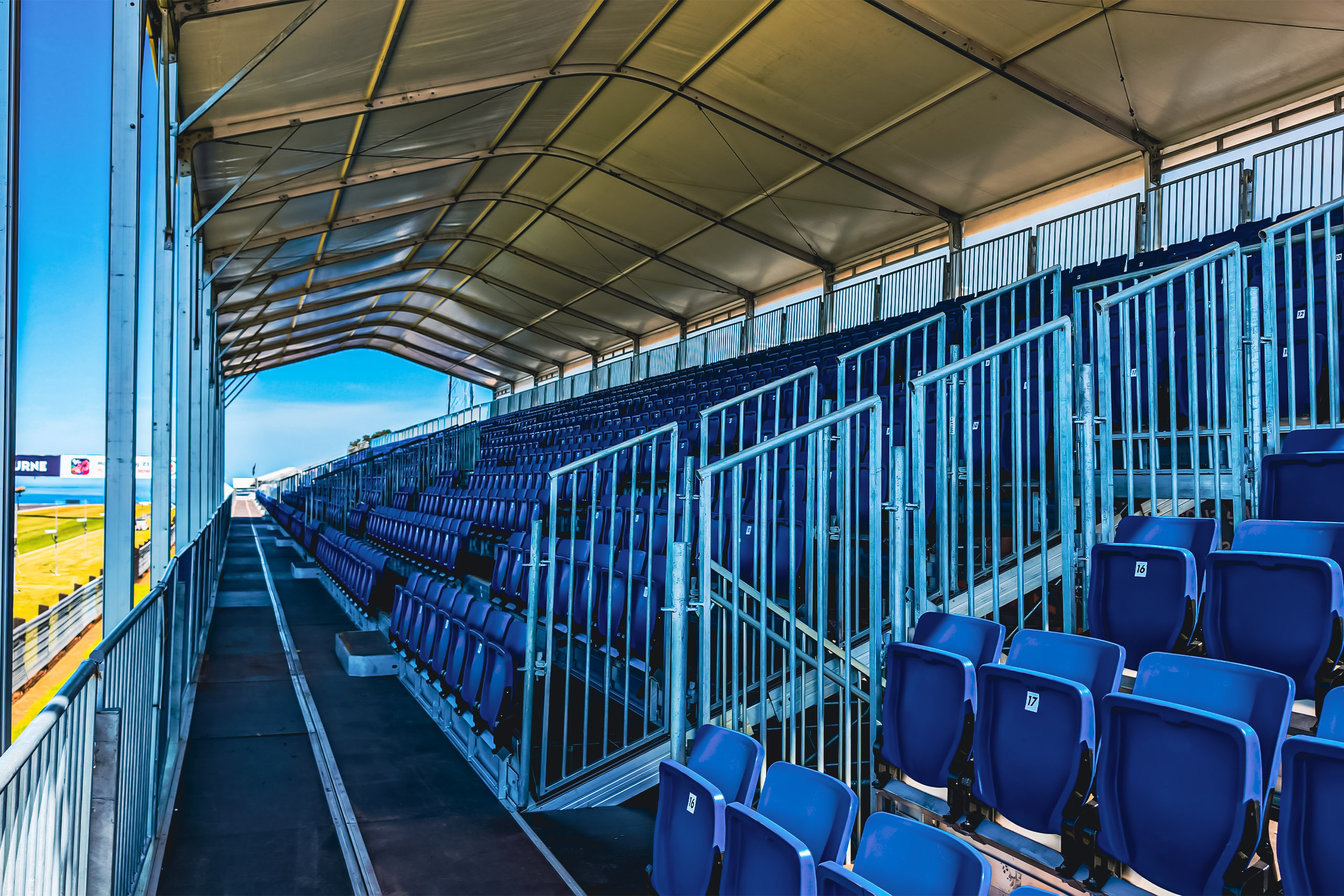 Gardner Straight grandstand view 1