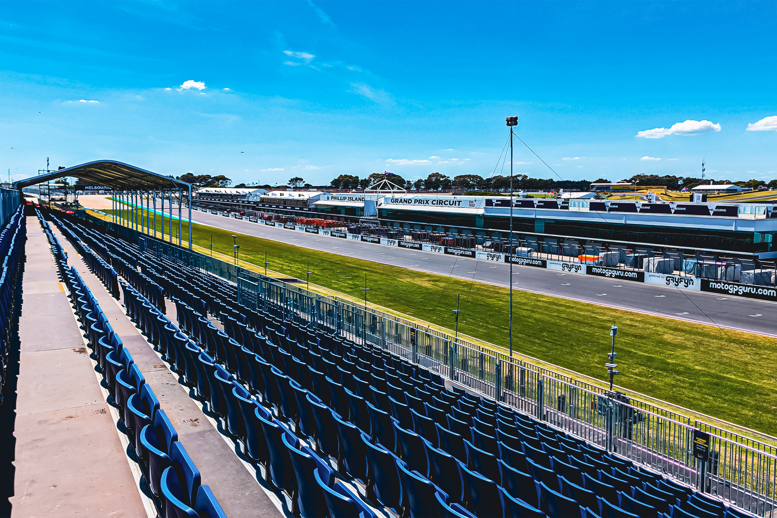 Gardner Straight grandstand view 3