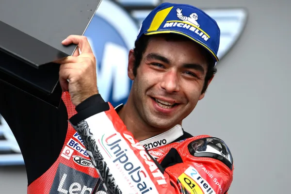 FOR SOCIAL20 Petrucci celebrates unlikely wet win