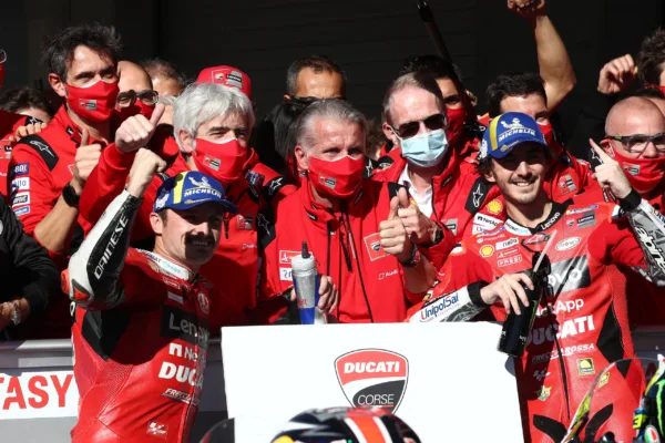 FOR SOCIALS22 francesco bagnaia converts pole to clinch ducatis constructors championship