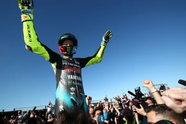 FOR SOCIALS22 valentino rossi enjoys celebrations after farewell race in valencia
